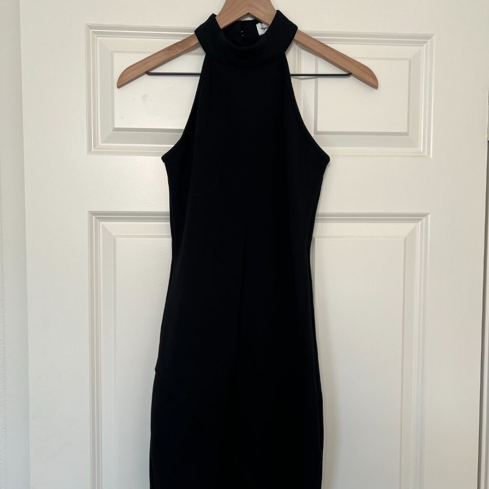 superdown Tegan Wrap Mini Dress Halter Neck Asymmetrical Hem